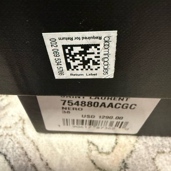 YSL Vitello Marilyn Opium 110 Black Leather Heels - Picture 6 of 7